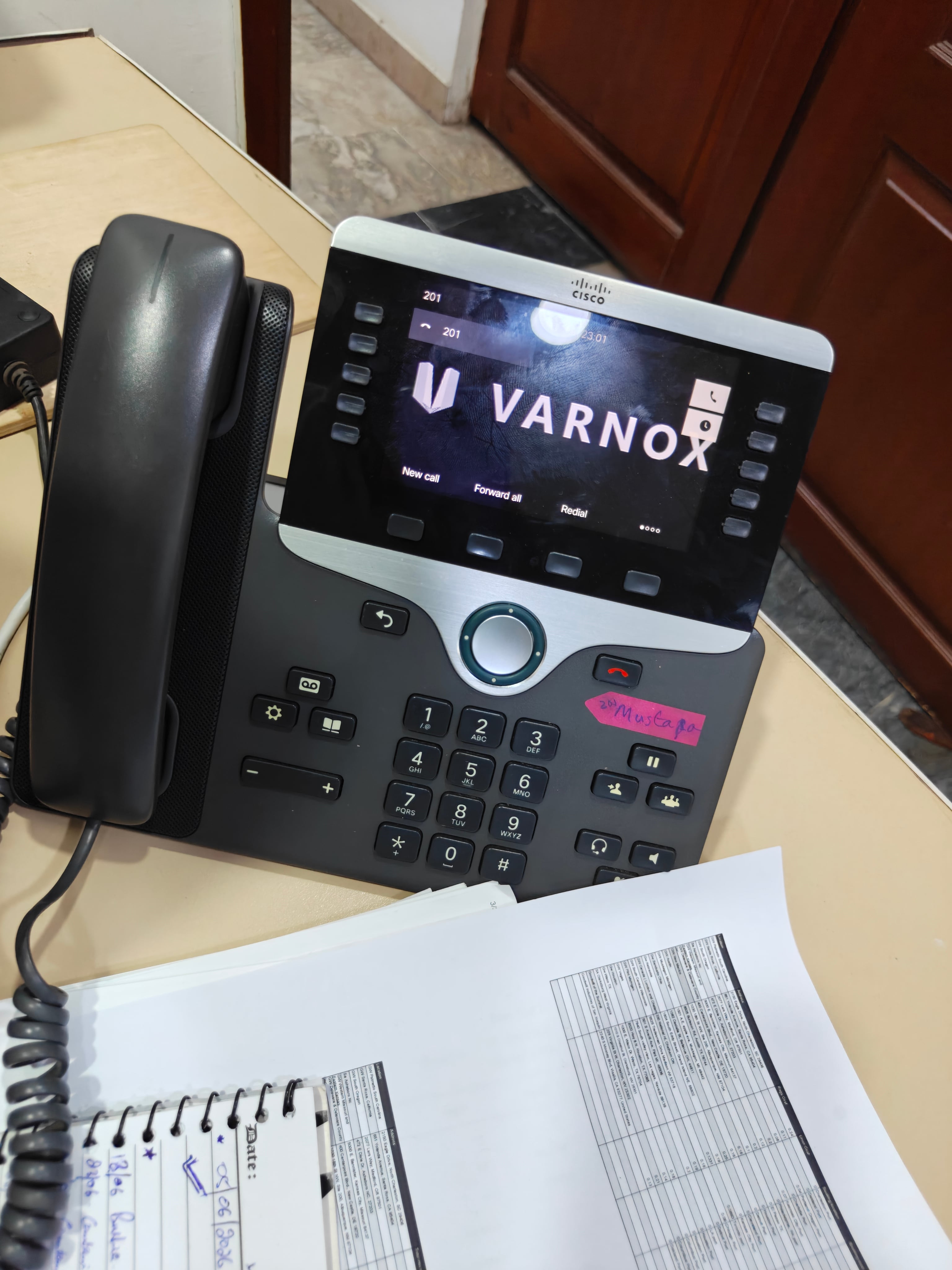 Cisco phone registered — office LAN