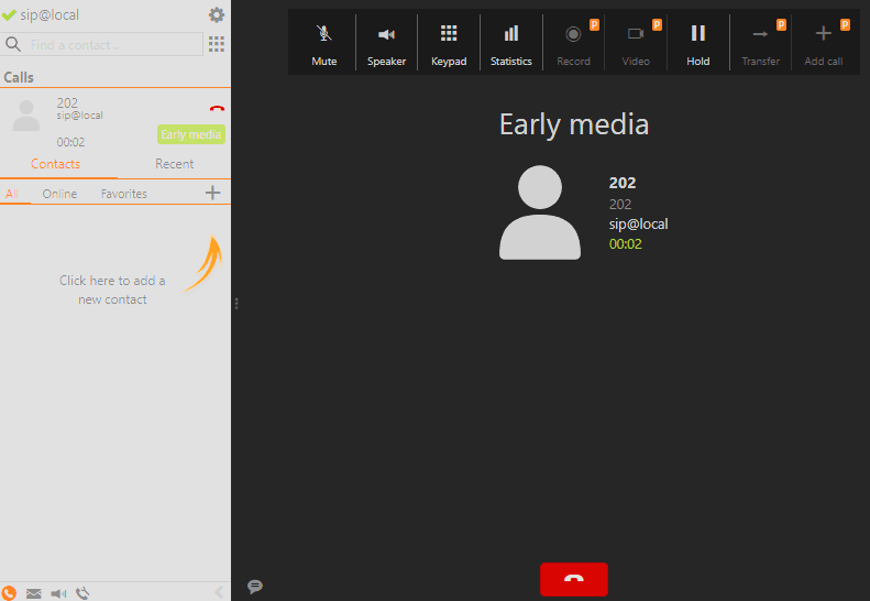 Zoiper registered and call in progress over VPN